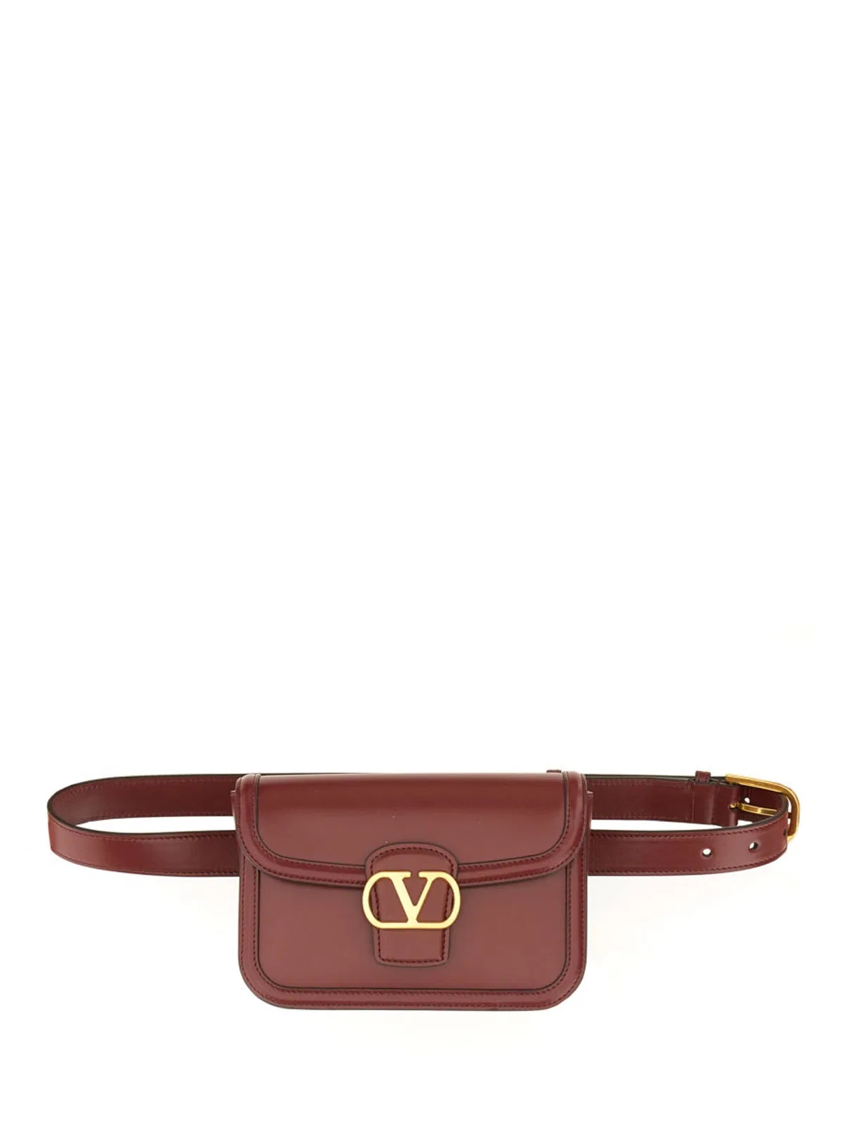 Valentino Garavani Bordeaux Leather Belt Bags