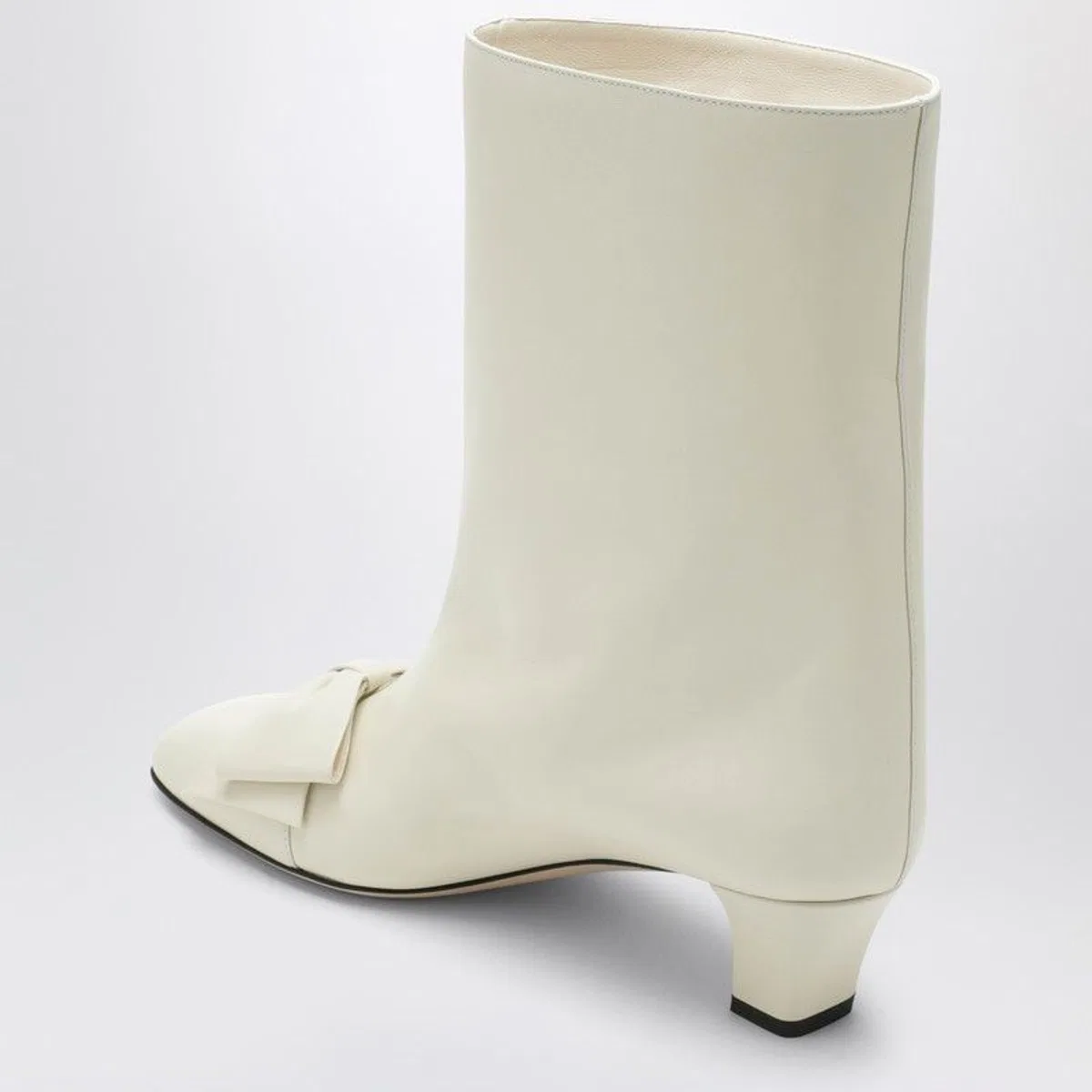 Valentino Garavani Ivory Bowow Ankle Boots