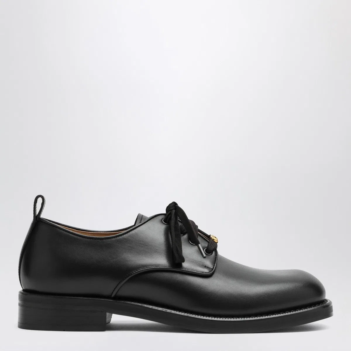 Valentino Garavani Black Leather Strap With Vlogo Plaque
