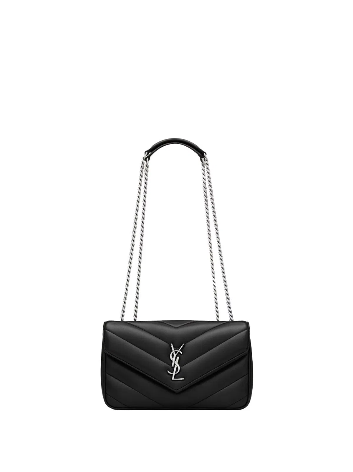 Saint Laurent Loulou Bag In Quilted Chevron Leather