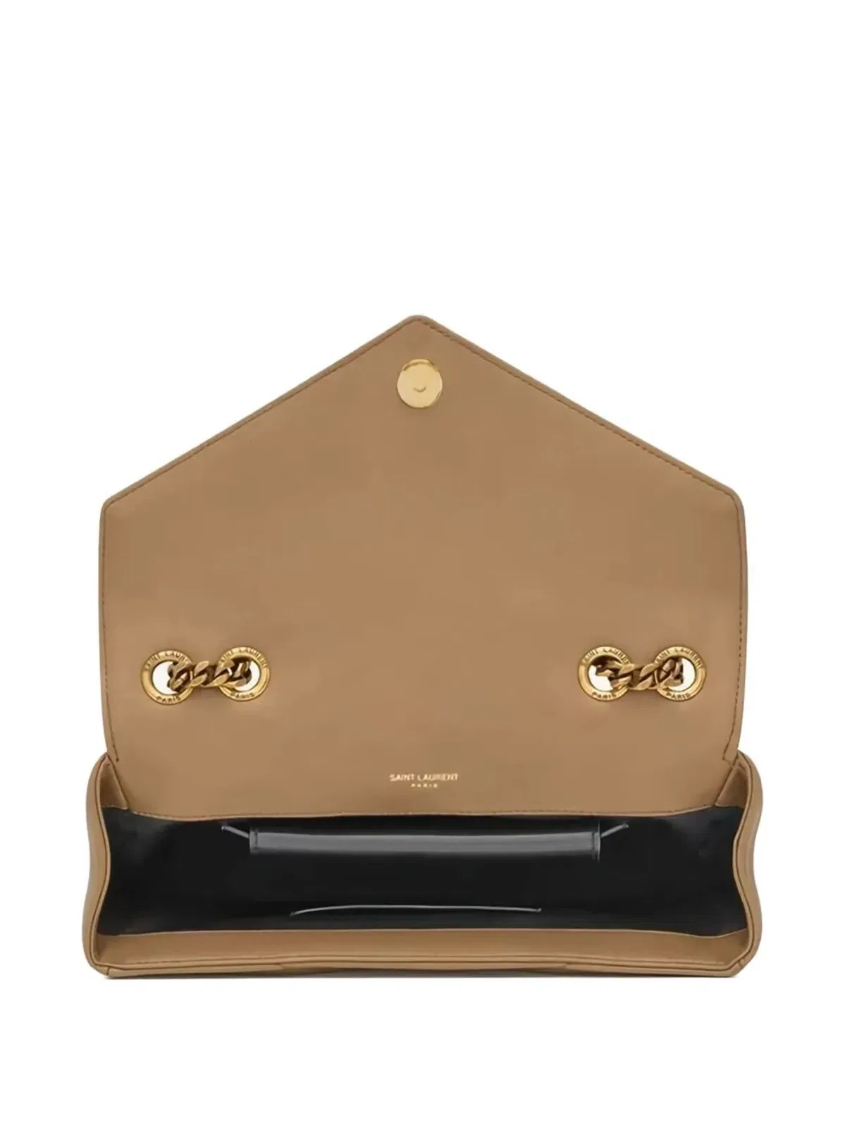 Saint Laurent Camel Leather Small Loulou Shoulder Bag