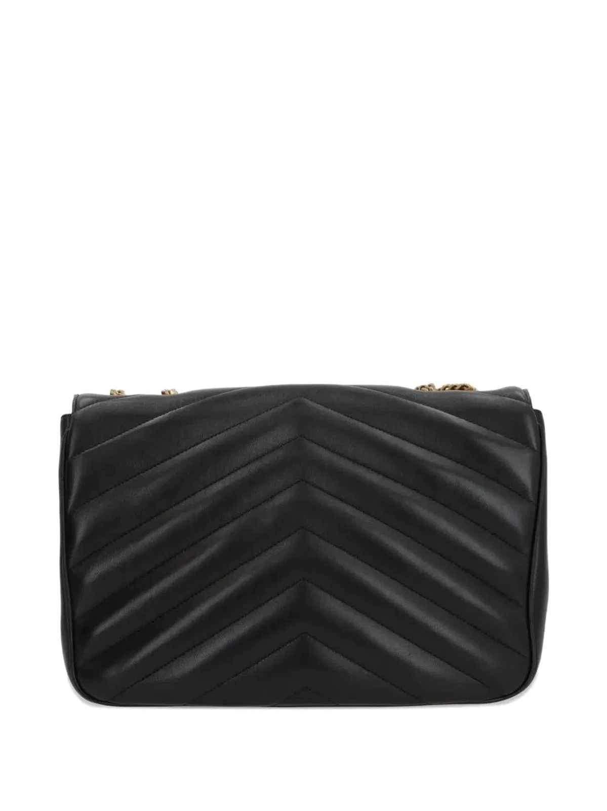 Saint Laurent Black Leather Large Lou Lou Shoulder Bag