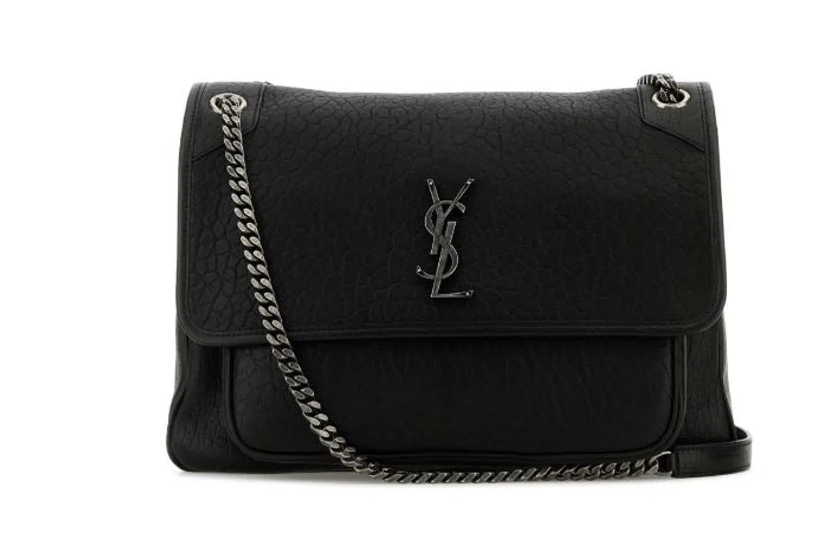 Saint Laurent Black Leather Large Niki Bag