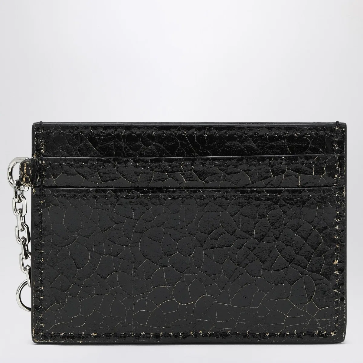 Alexander Mcqueen T-Bar Credit Card Holder Black/Caramel