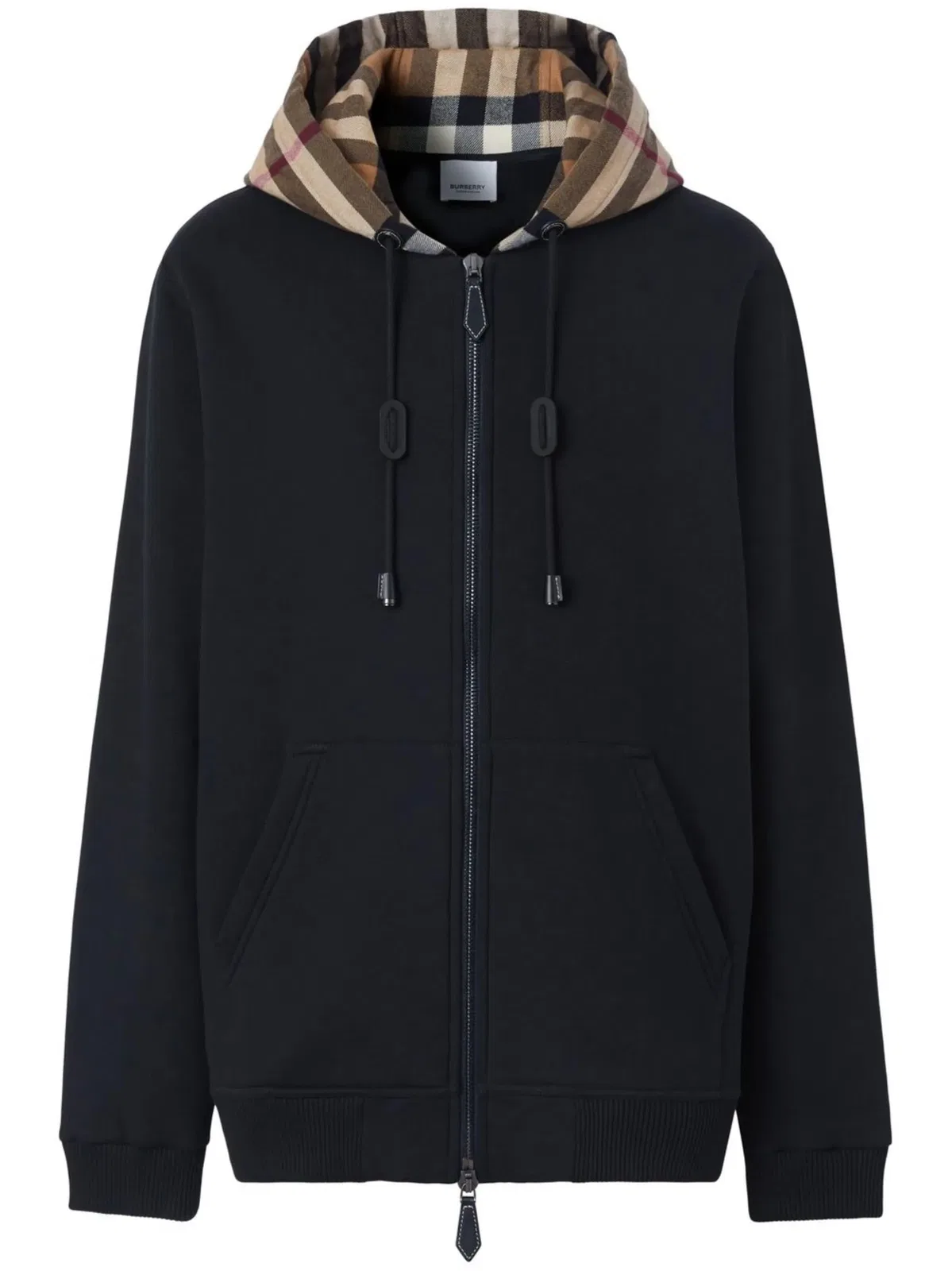 Burberry Check-Pattern Zip-Up Hoodie