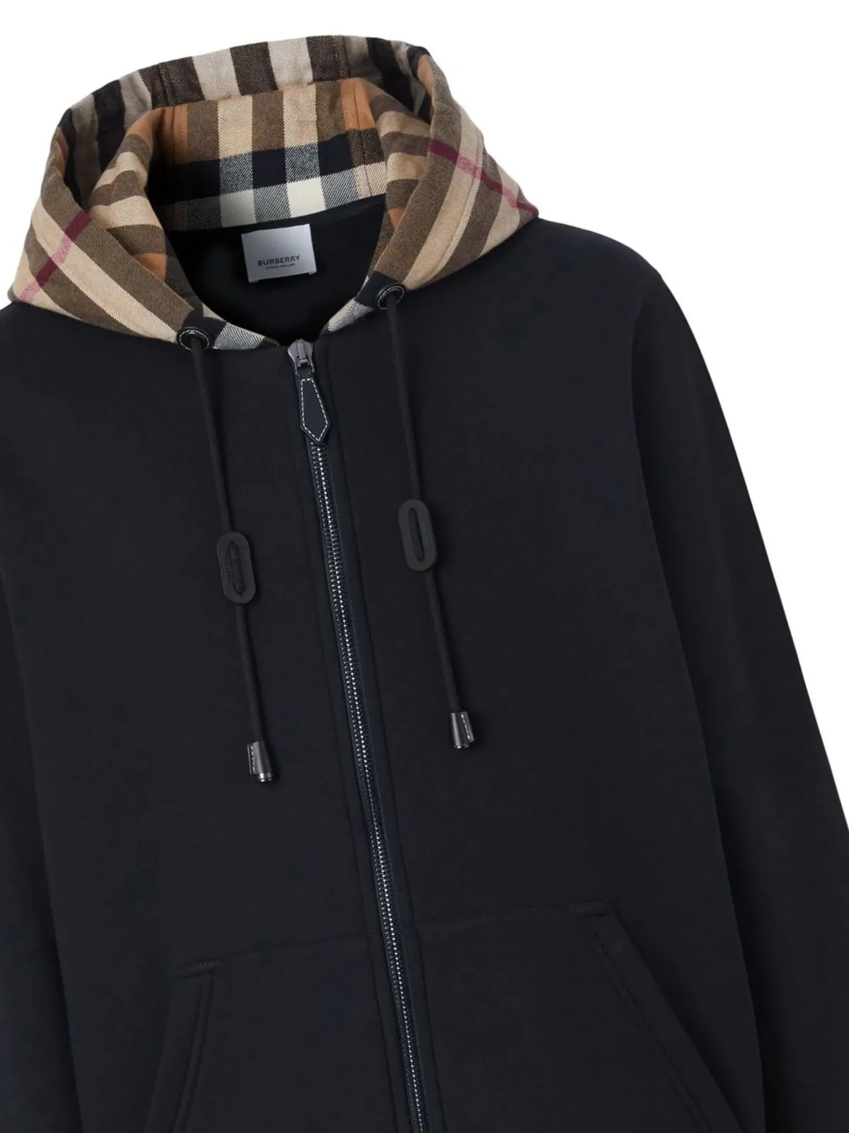 Burberry Check-Pattern Zip-Up Hoodie