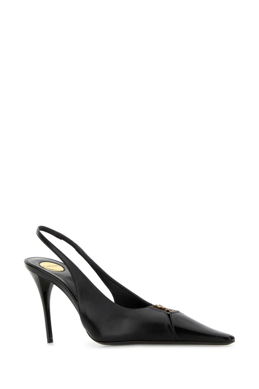 Saint Laurent Babylone Leather Slingback Pumps