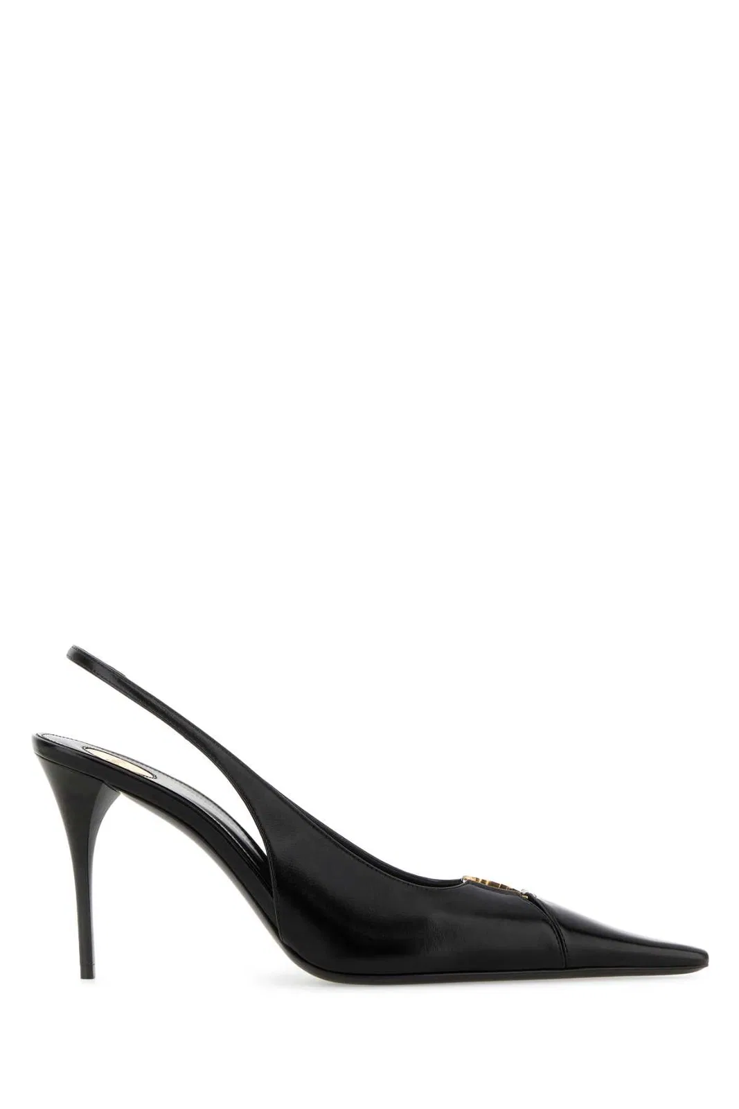 Saint Laurent Babylone Leather Slingback Pumps