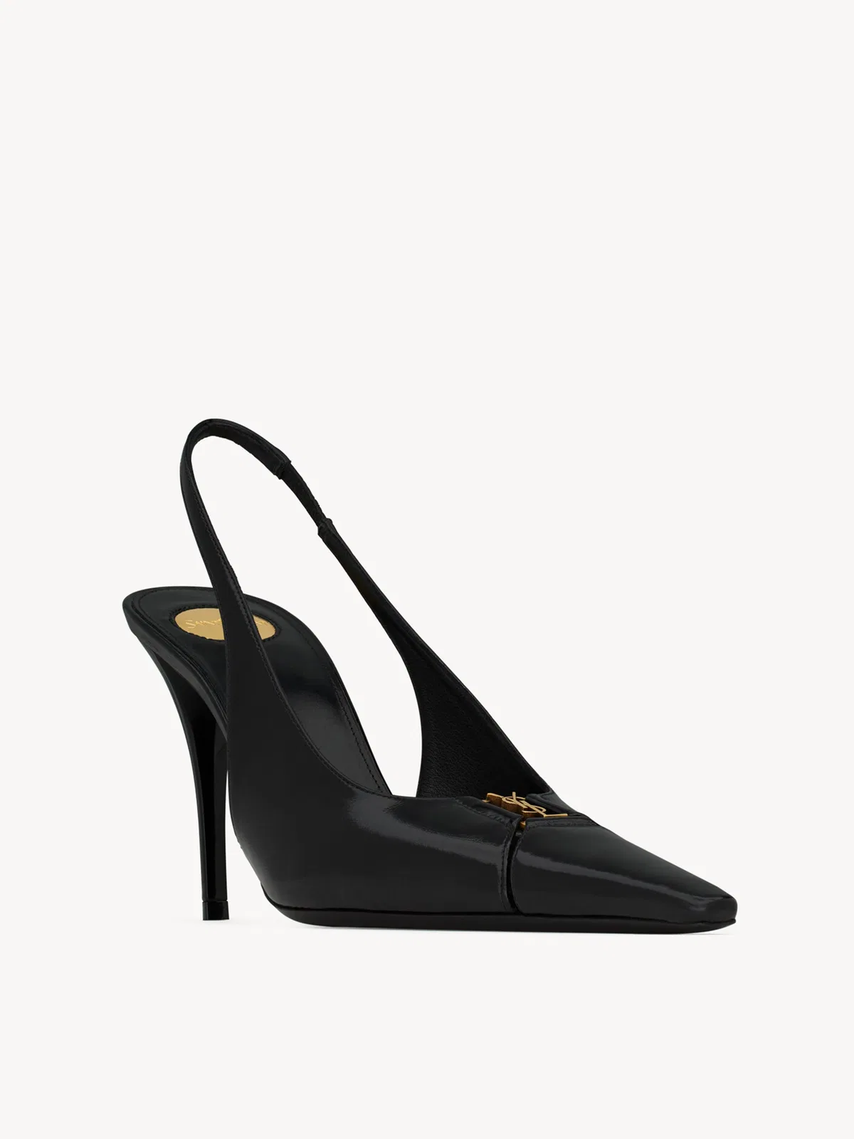 Saint Laurent Babylone Leather Slingback Pumps
