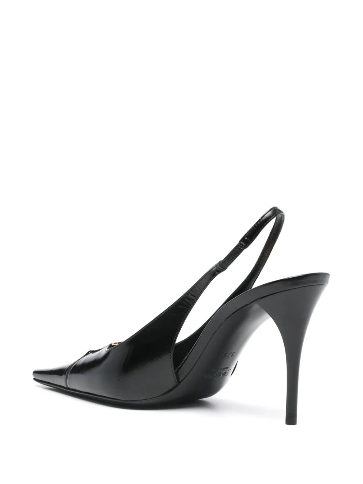 Saint Laurent Babylone Leather Slingback Pumps