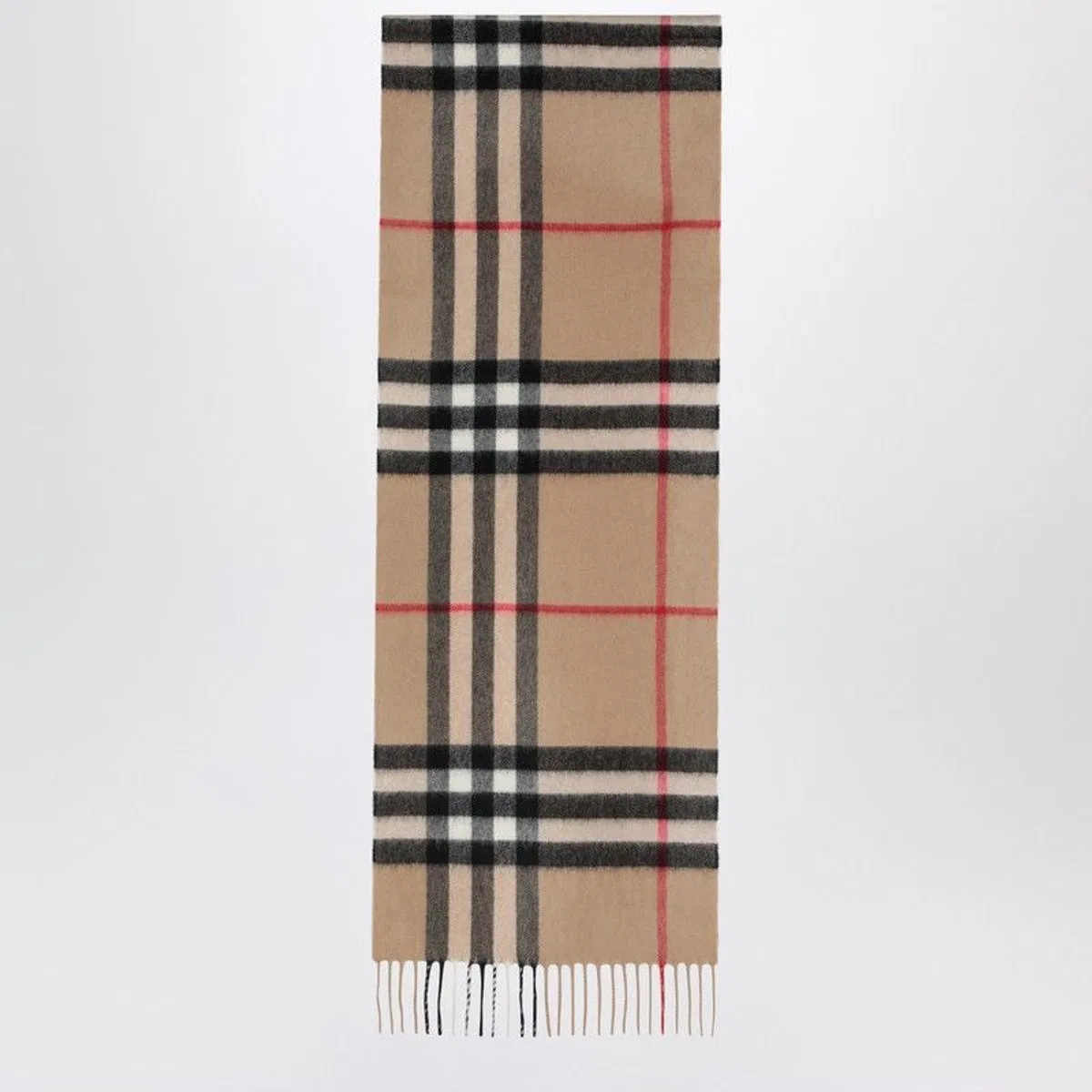 Burberry Check-Pattern Fringed Scarf
