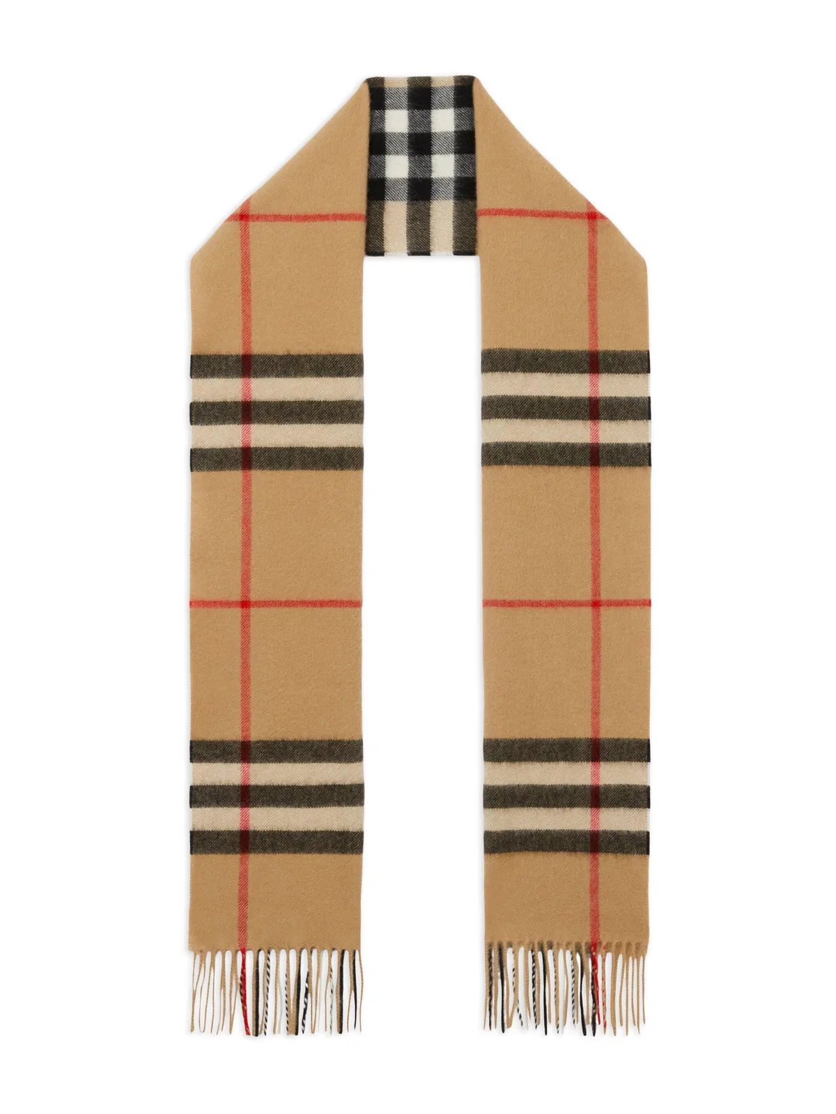 Burberry Check-Pattern Fringed Scarf