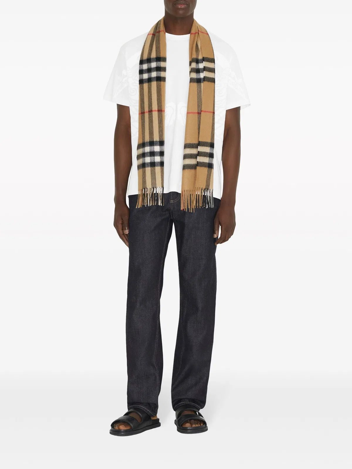 Burberry Check-Pattern Fringed Scarf