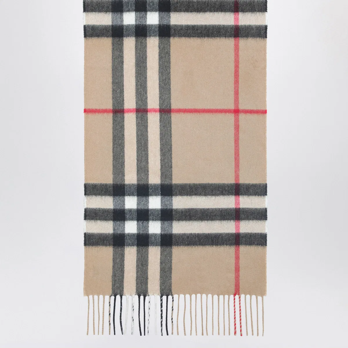 Burberry Cashmere Scarf With Check Motif