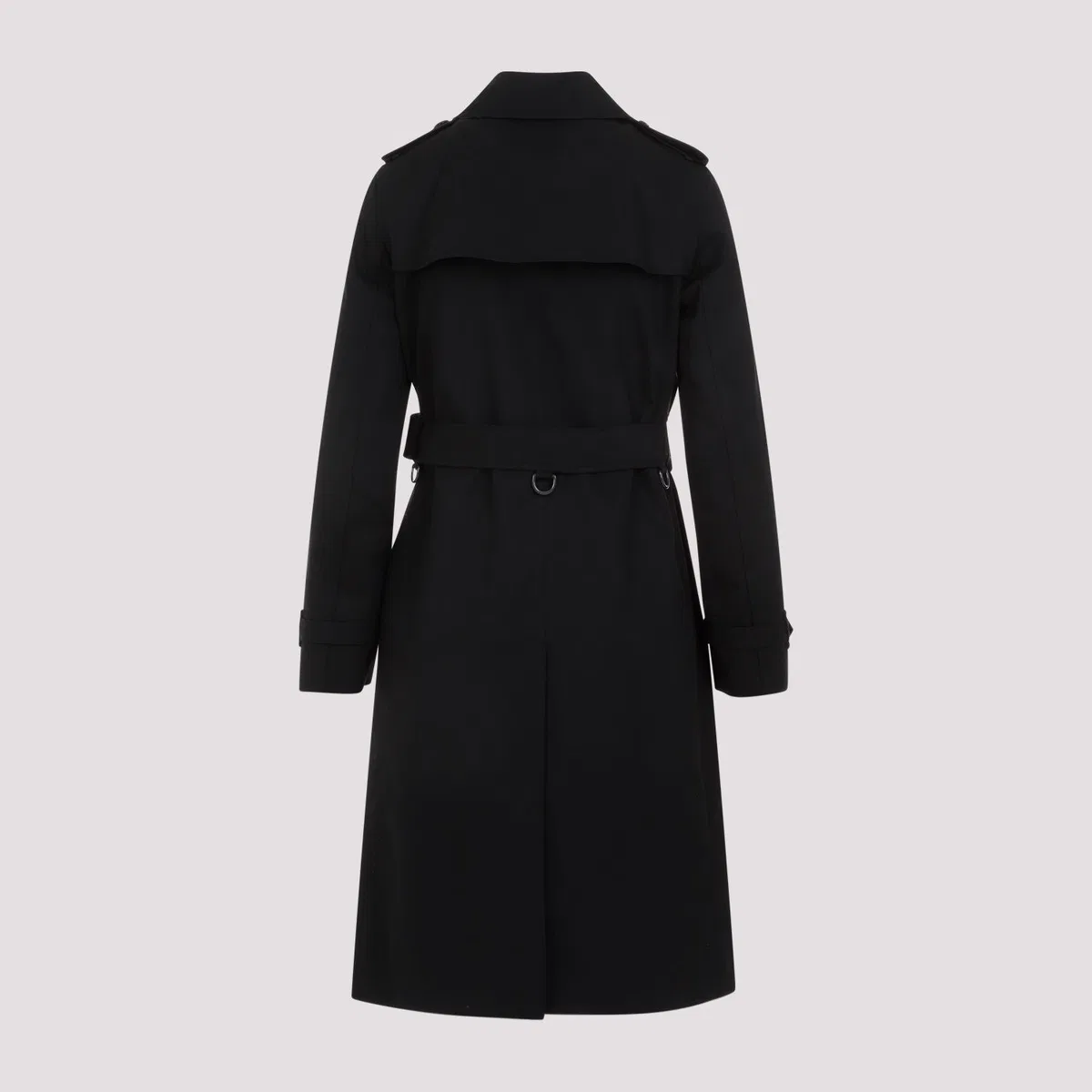 Burberry Black Gabardine Heritage Kensington Tren