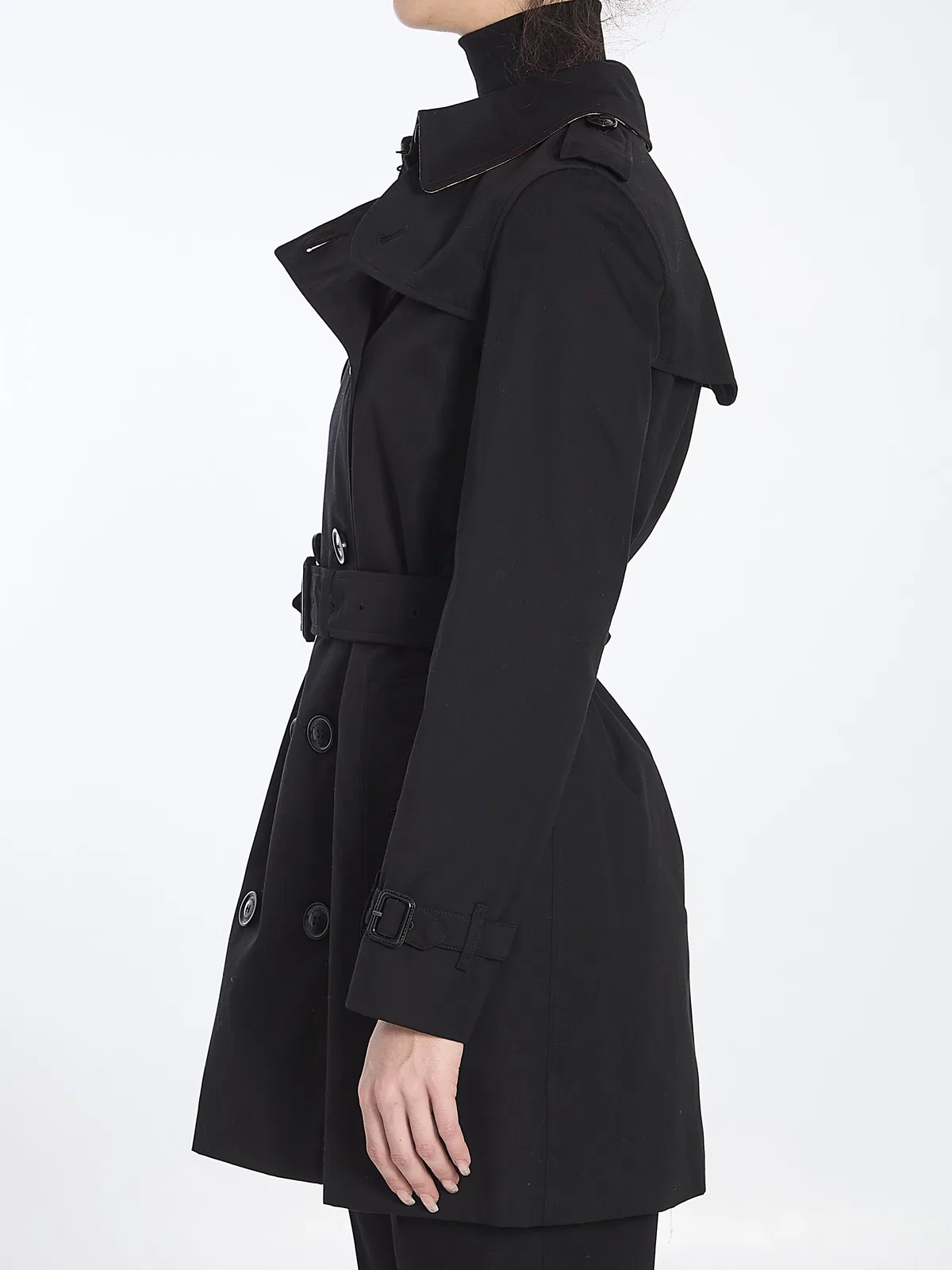 Burberry Black Chelsea Cotton Trench Coat