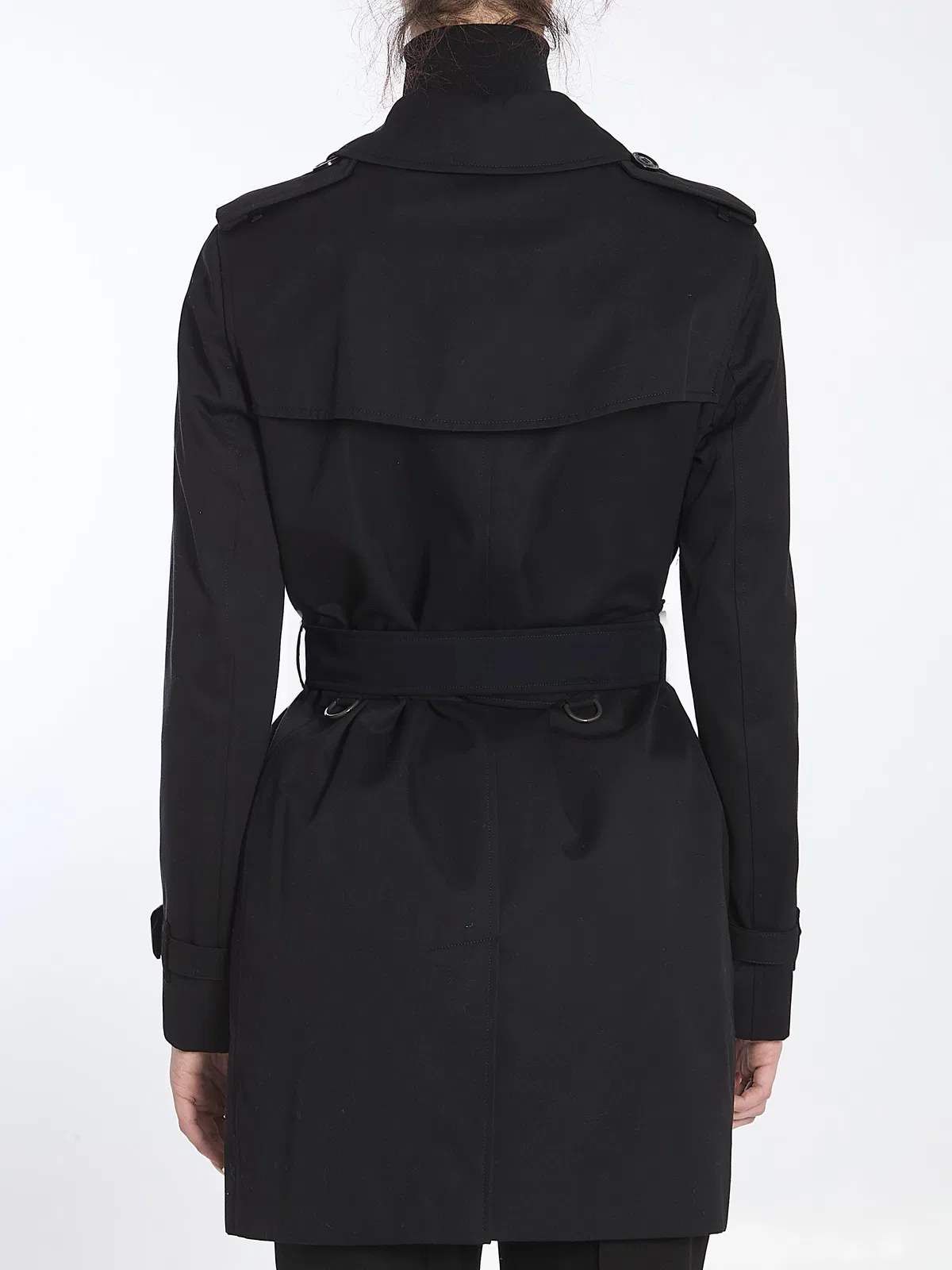 Burberry Black Chelsea Cotton Trench Coat