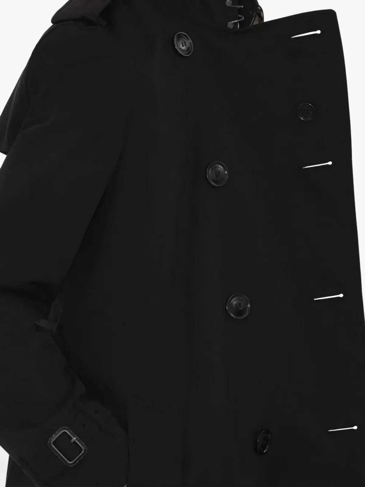 Burberry Black Chelsea Cotton Trench Coat