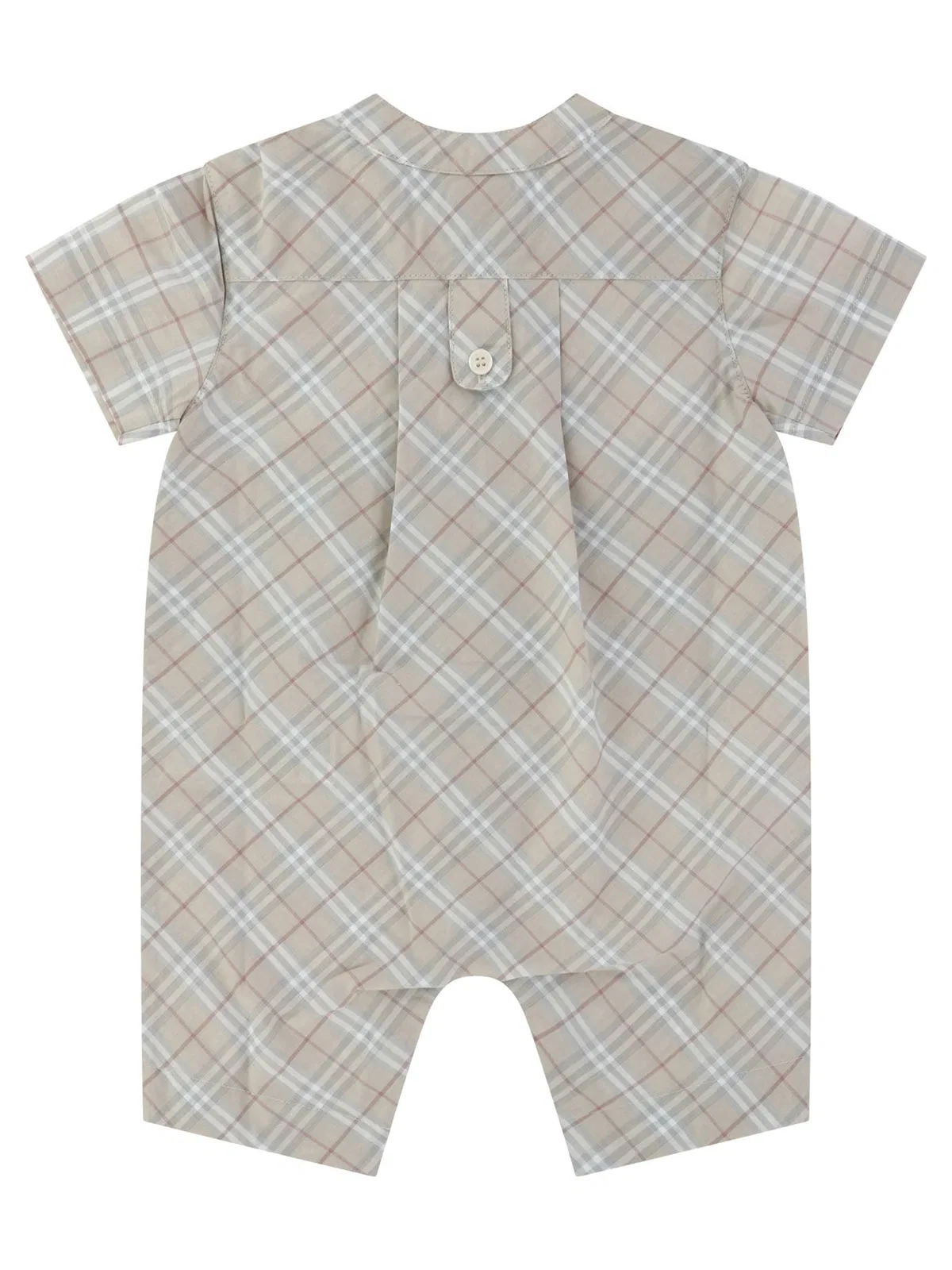 Burberry Kids Check Cotton Playsuit