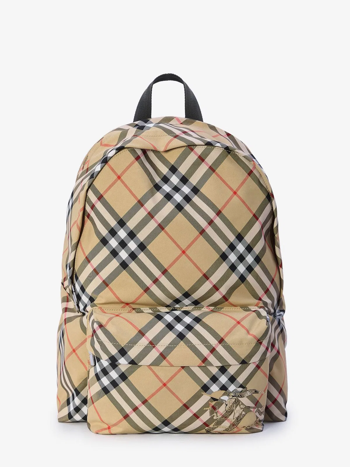 Burberry Embroidered Fabric Check Backpack