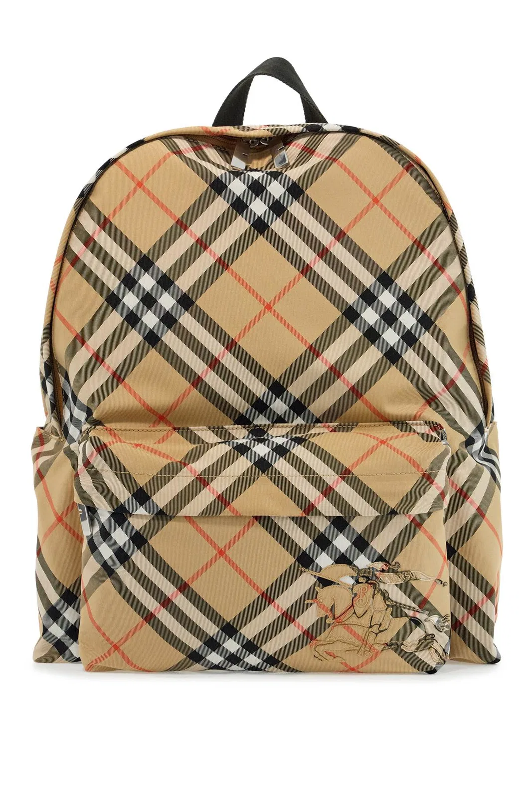 Burberry Embroidered Fabric Check Backpack