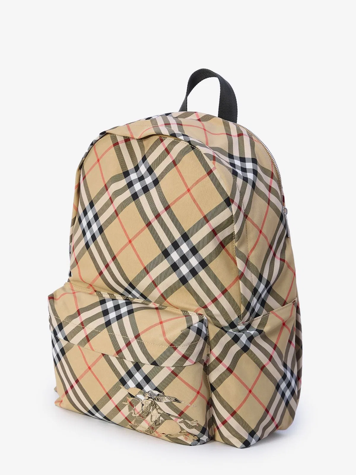 Burberry Embroidered Fabric Check Backpack