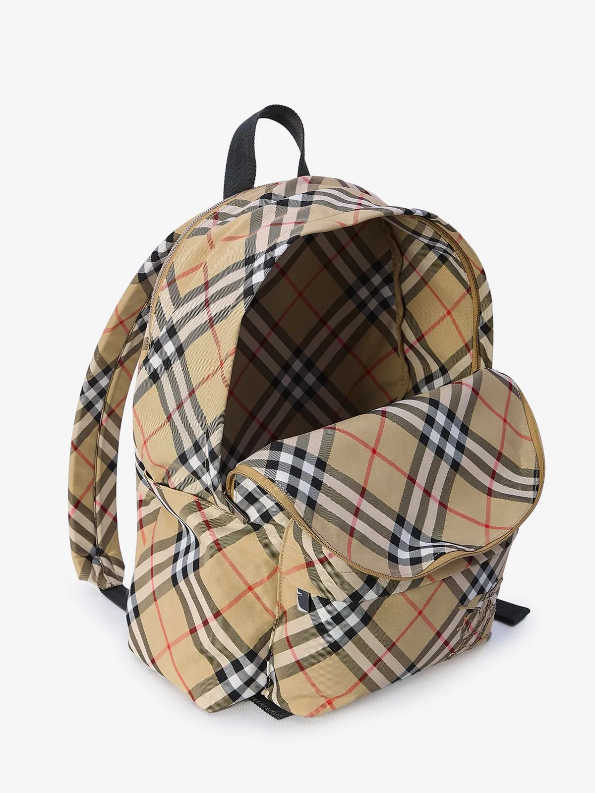 Burberry Embroidered Fabric Check Backpack