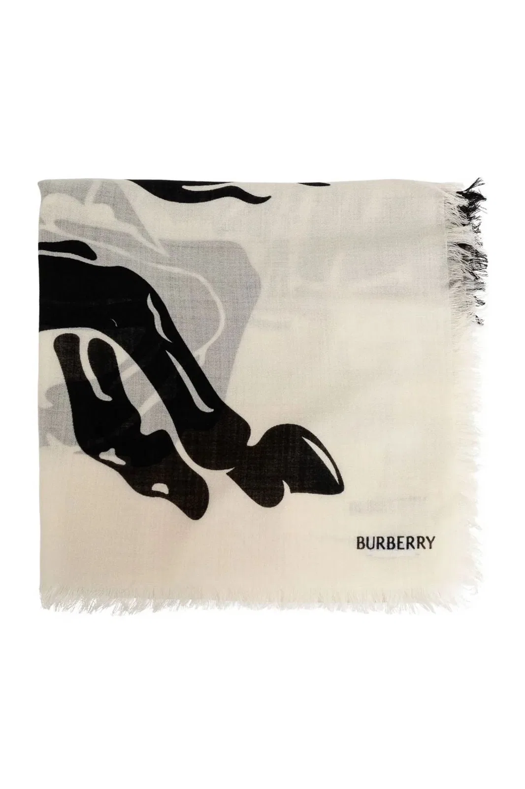 Burberry Embroidered Wool Scarf