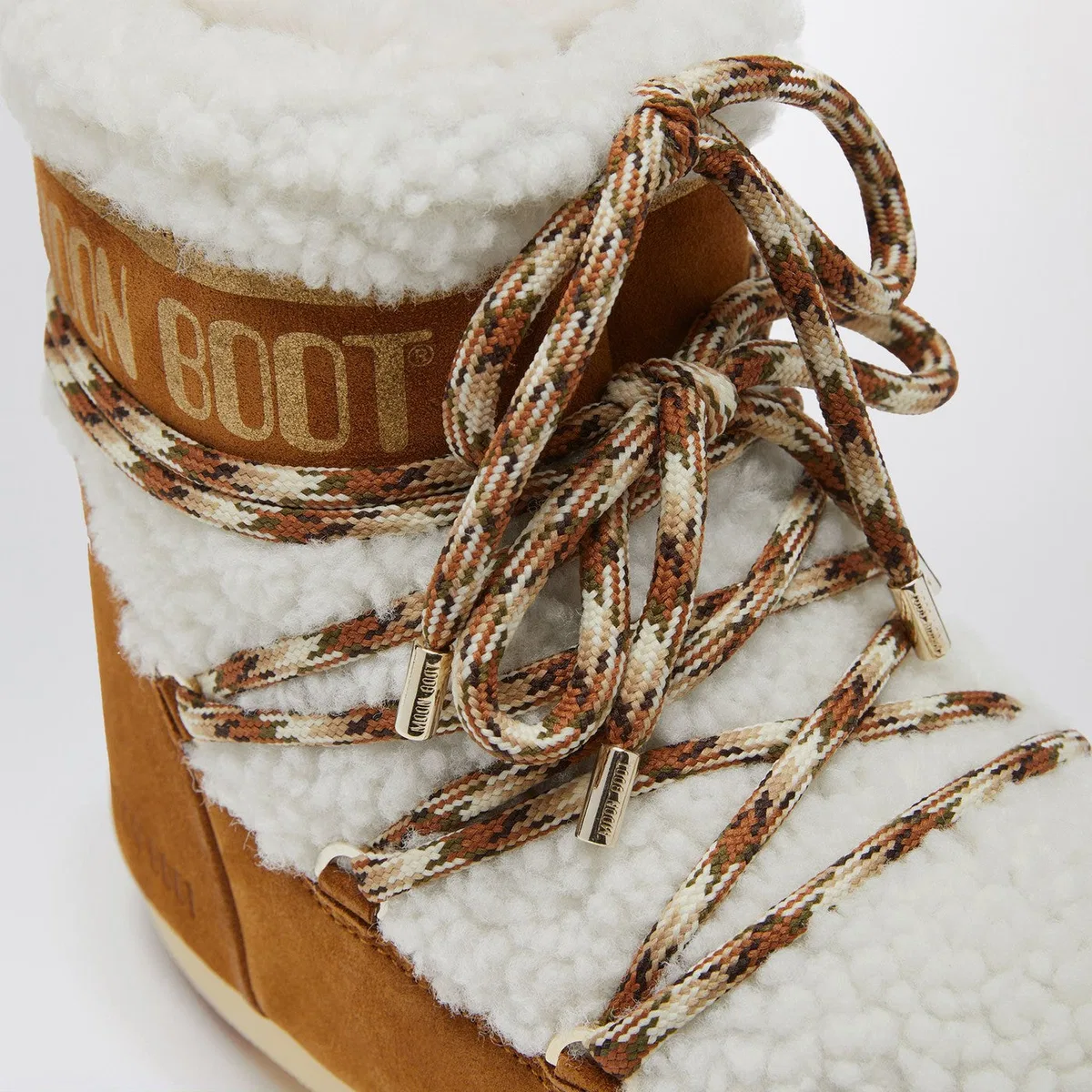 Moon Boot Brown Shearling Lab69 Icon Low Boots