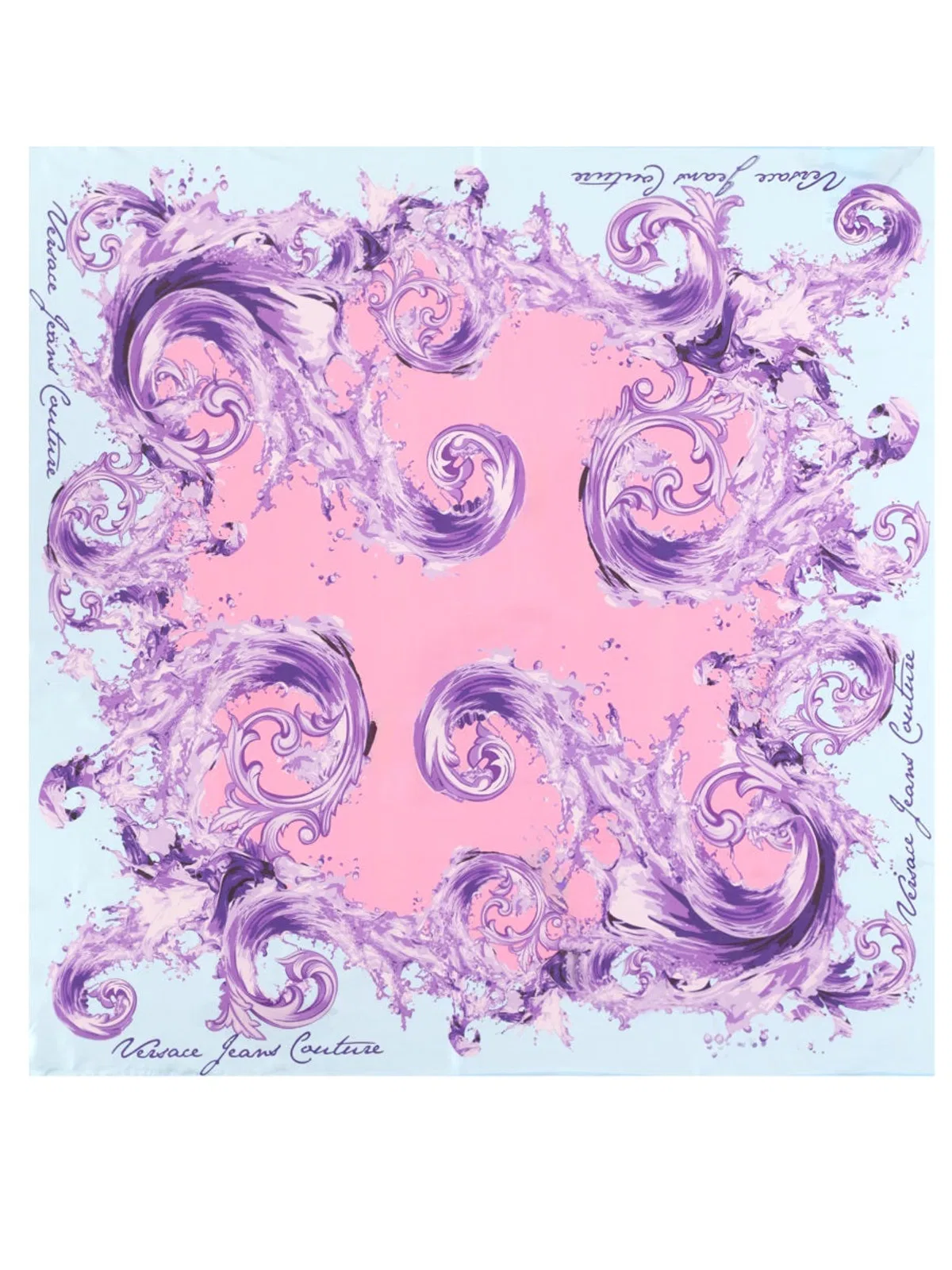 Versace Jeans Couture Purple Silk Foulard