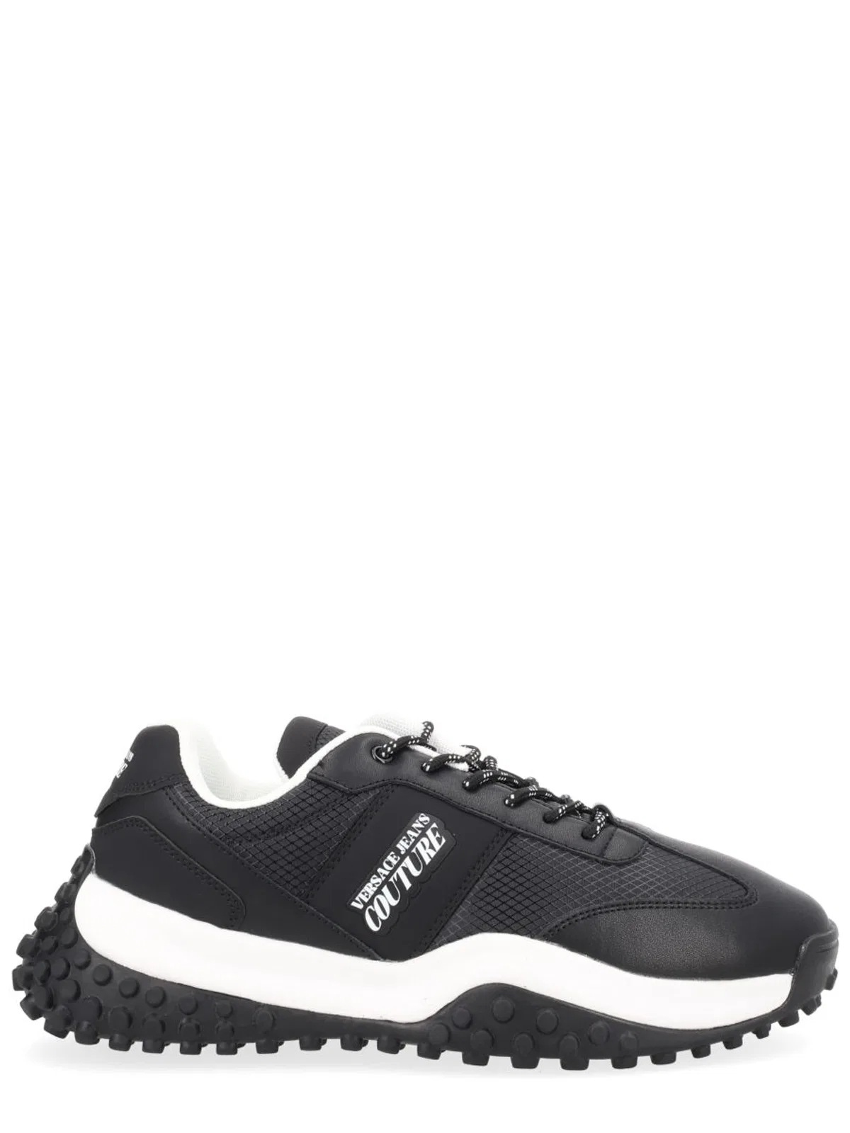 Versace Jeans Couture Black Leather Sneakers