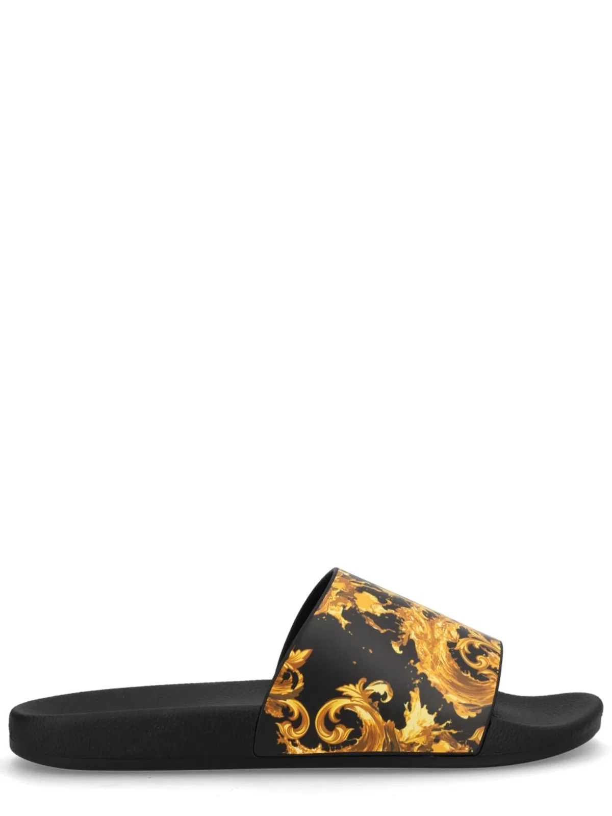 Versace Jeans Couture Black Polyurethane Flats