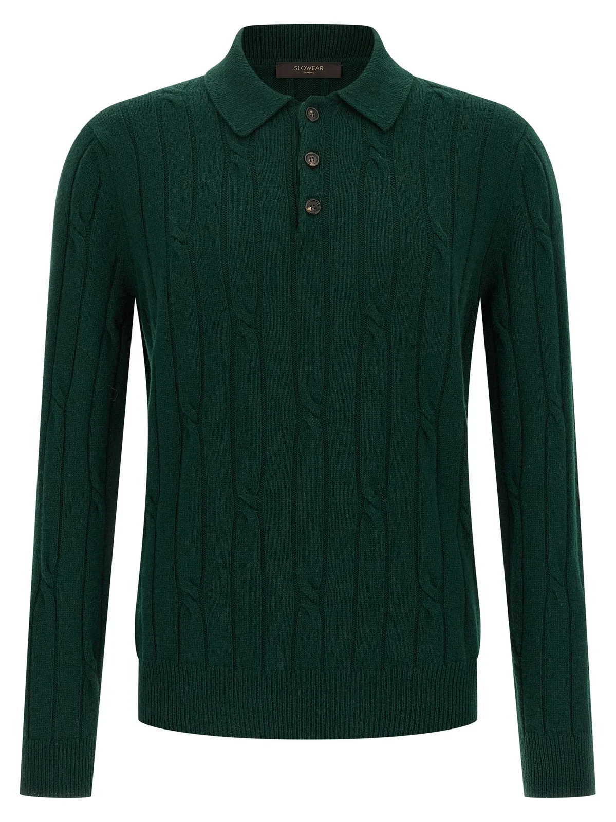 Zanone Braided Wool Polo Shirt