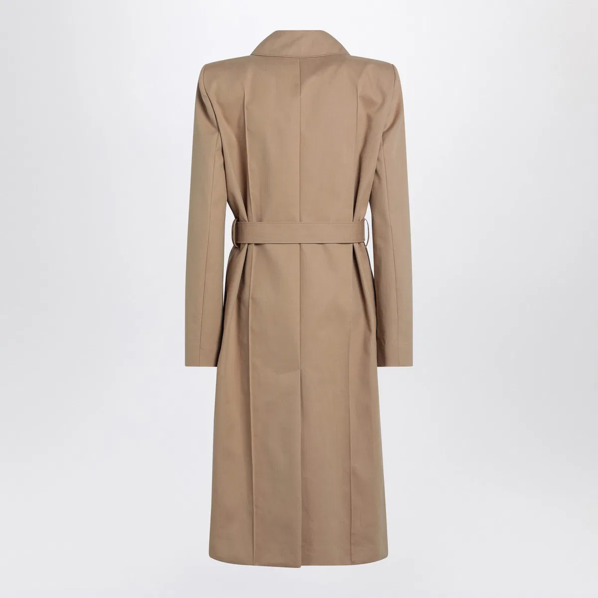 Alexander Mcqueen Beige Trench Coat With Belt