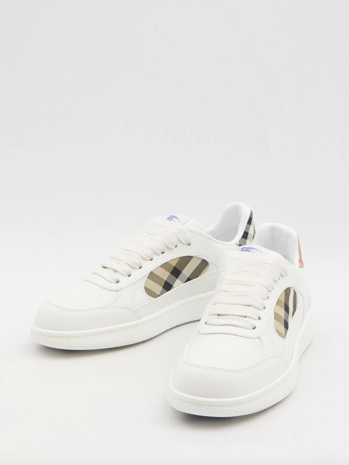 Burberry White Leather Sneakers