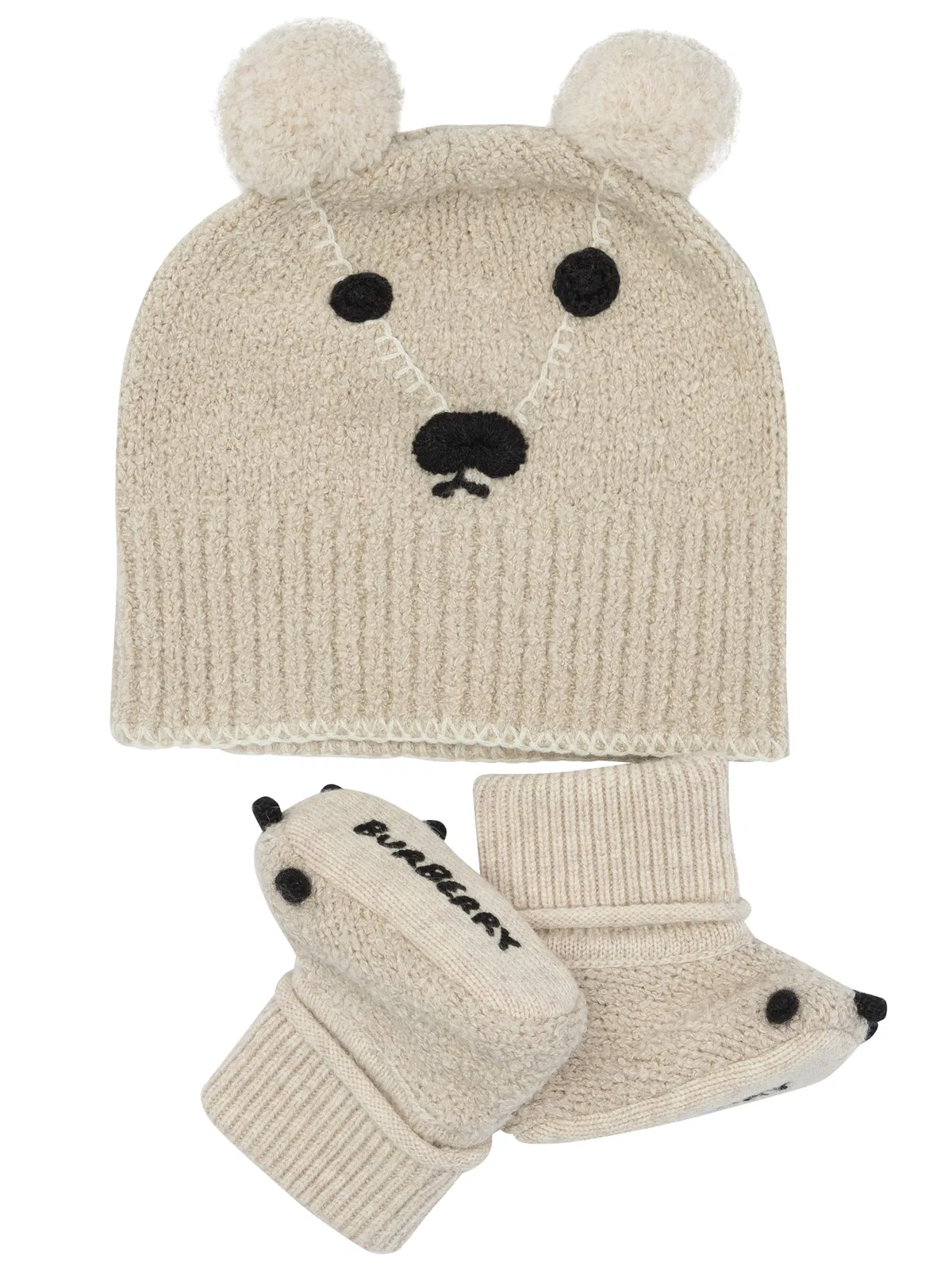 Burberry Kids Beige Cotton Cashmere Kids Accessor