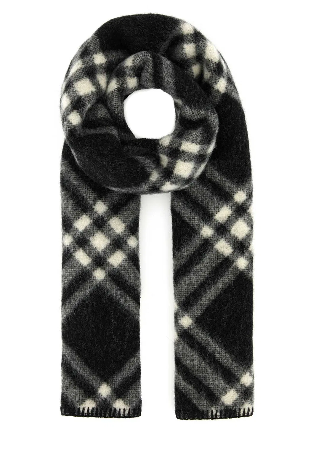 Burberry Mu Tri Bar Check Scarf