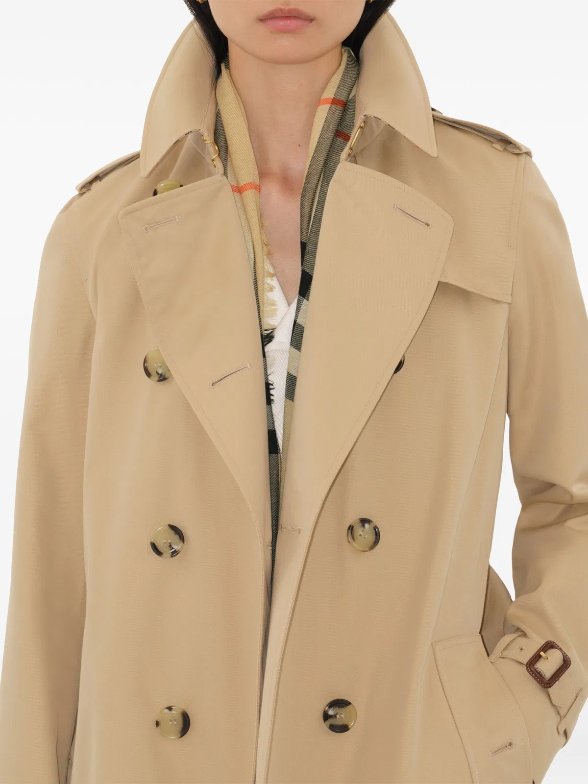 Burberry Kensington Belted Double-Breasted Trench