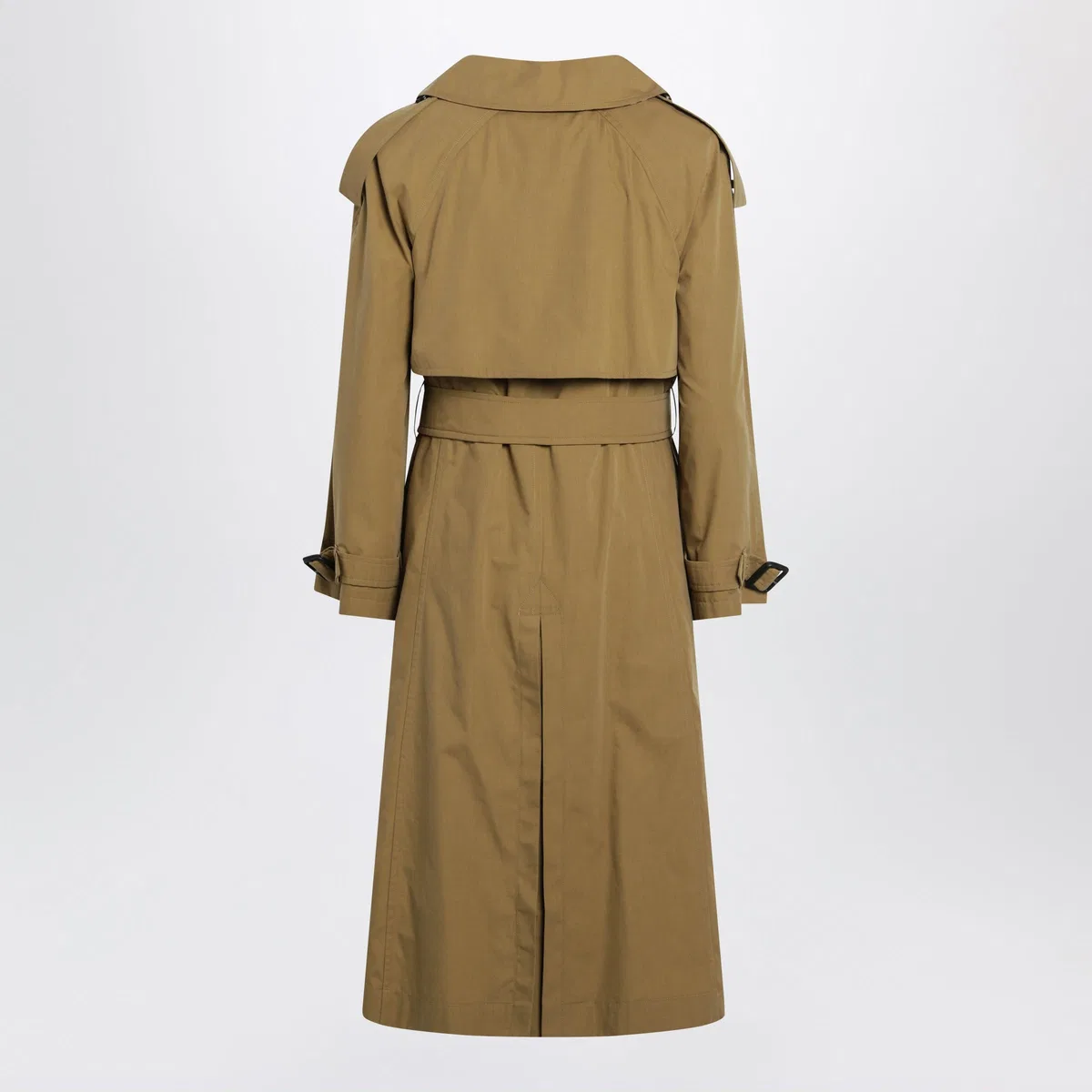 Burberry Doublebreasted Trench Coat In Cotton Ble