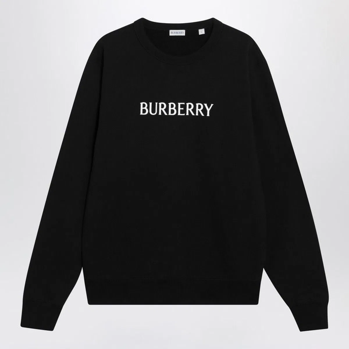 Burberry Black Slim Cotton Terryeffect Sweatshirt