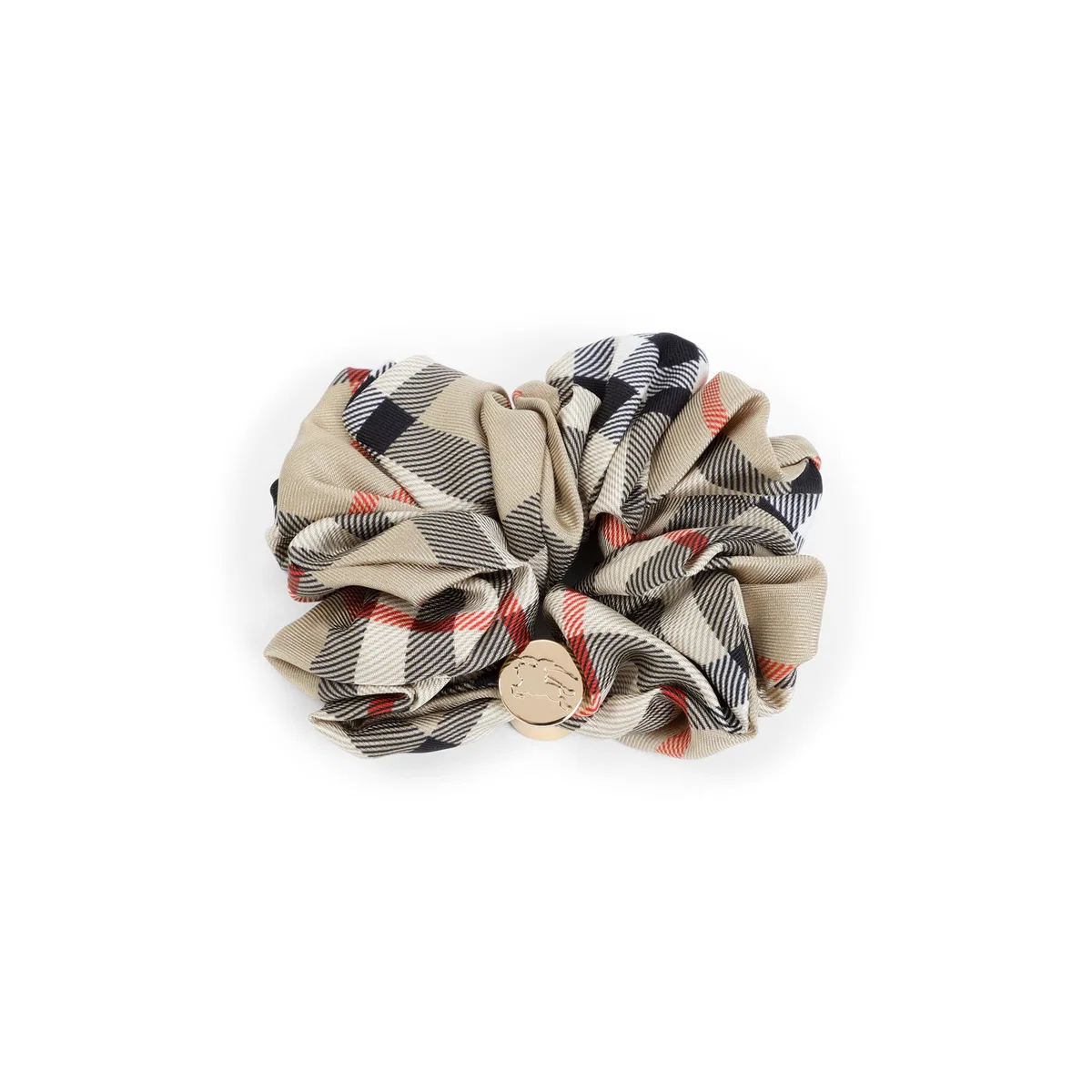 Burberry Sand Check Scrunchie