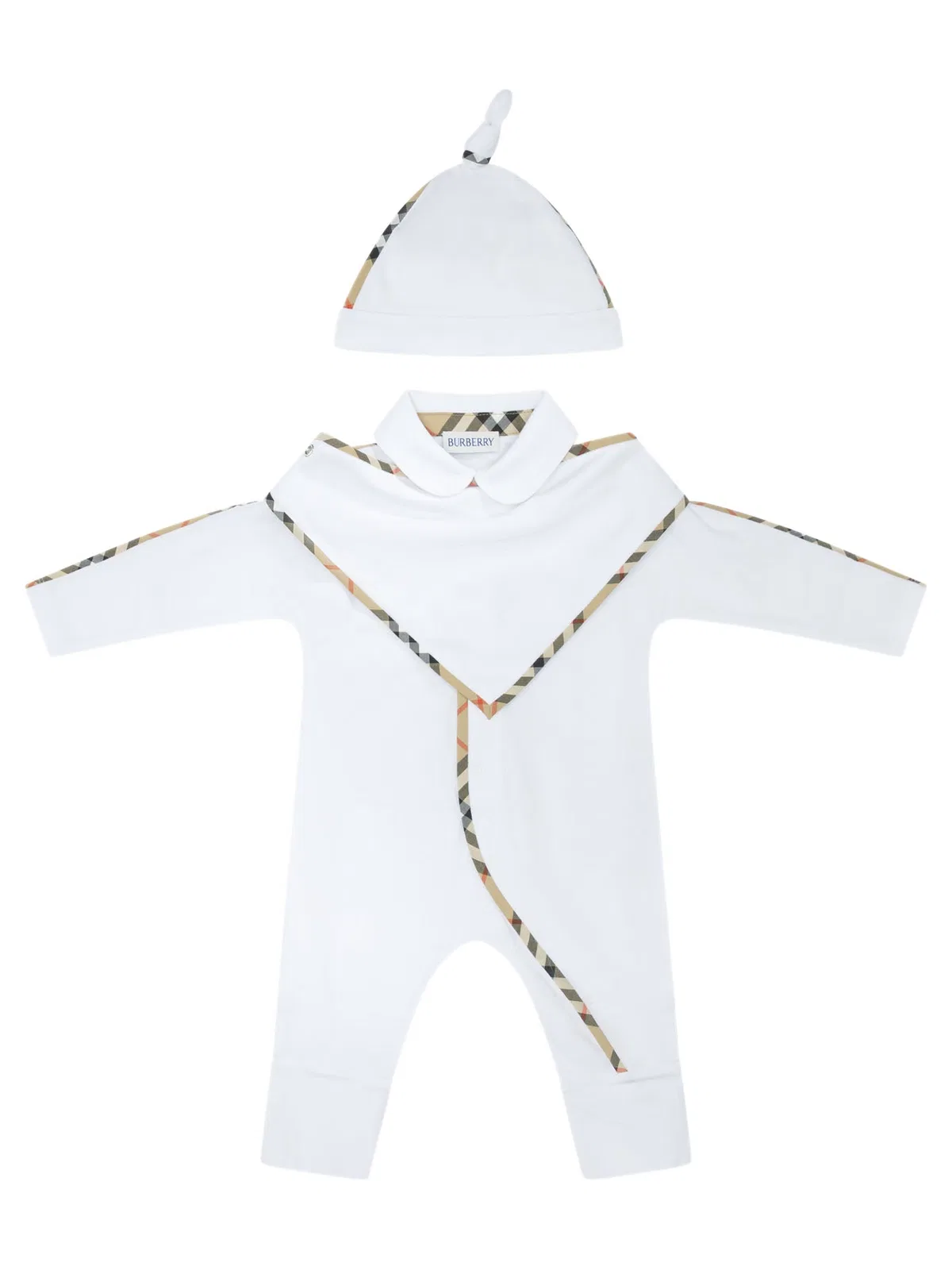 Burberry Kids White Cotton Elastane Tracksuit & S