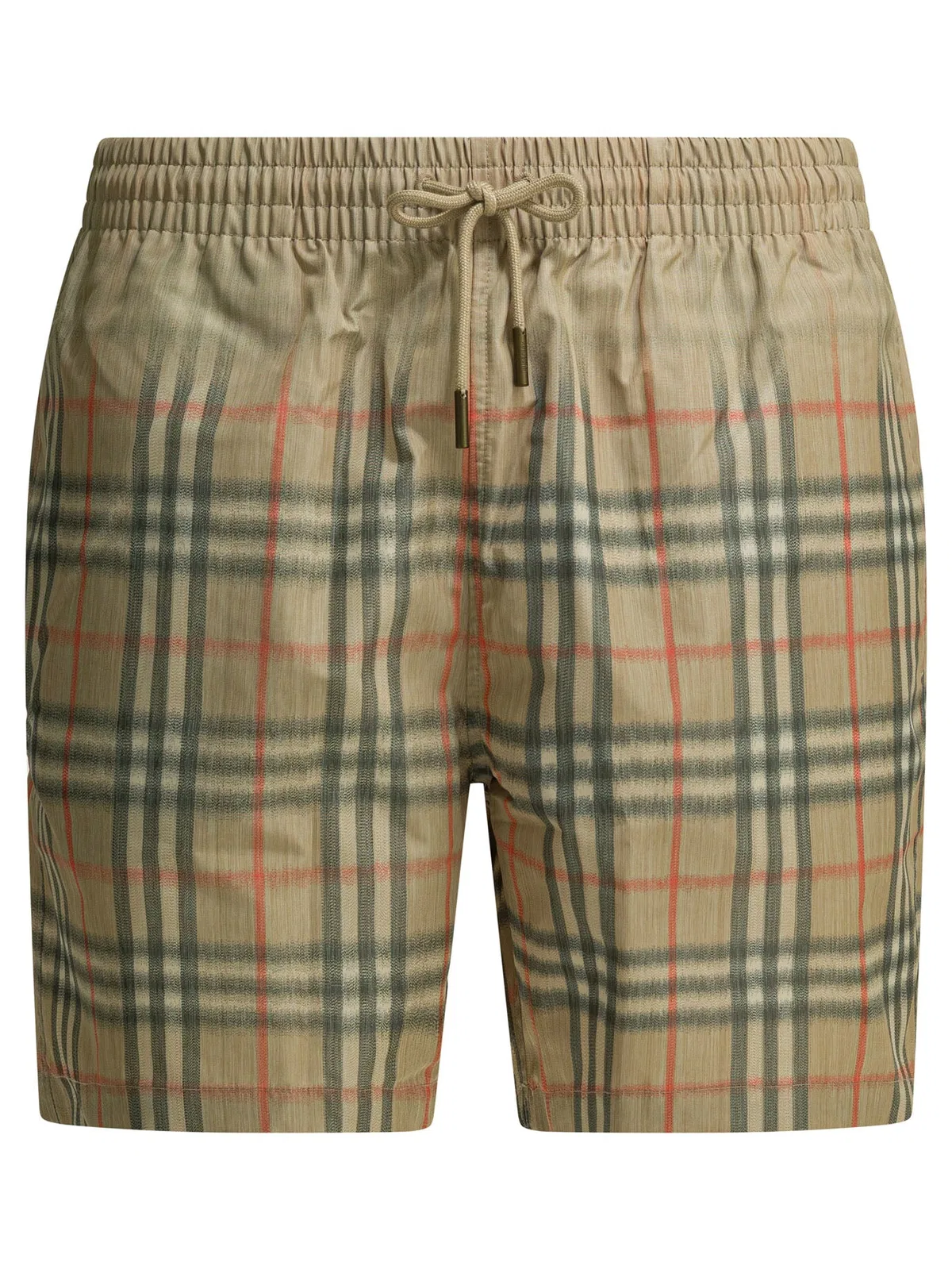 Burberry Check Beige Polyester Swim Shorts
