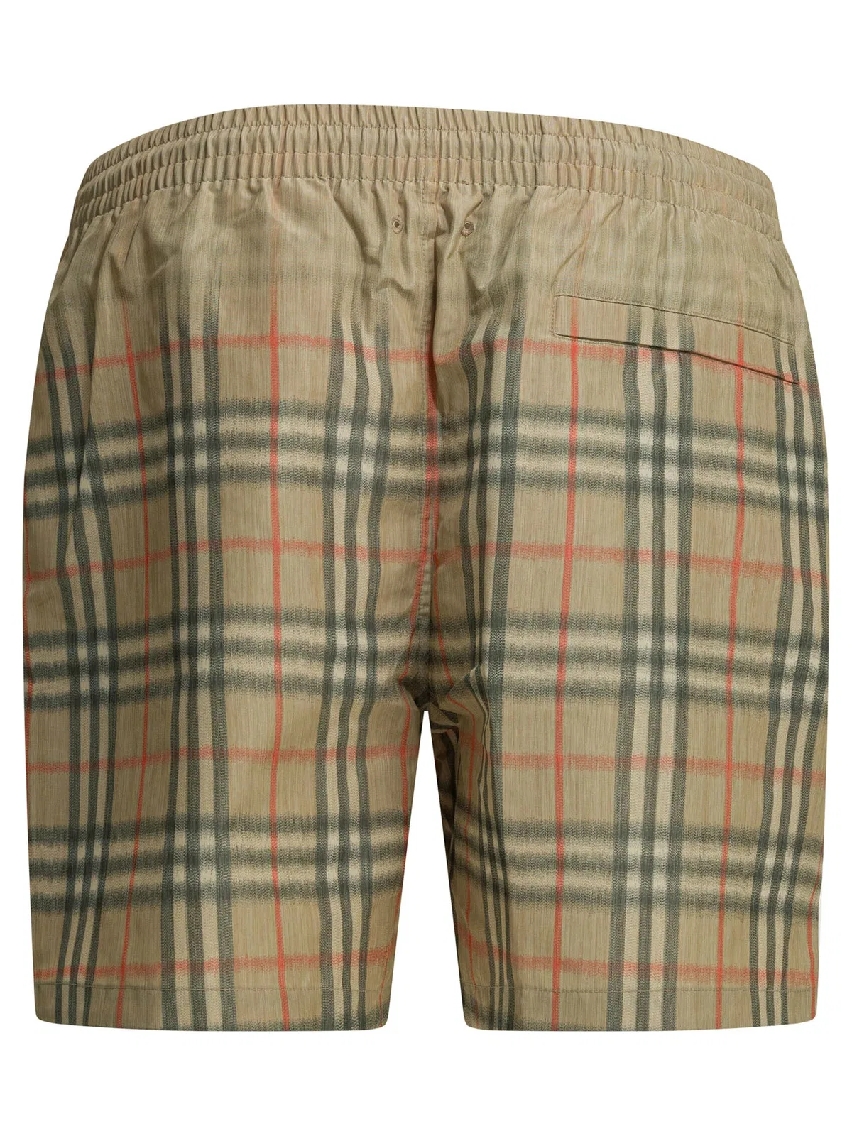 Burberry Check Beige Polyester Swim Shorts