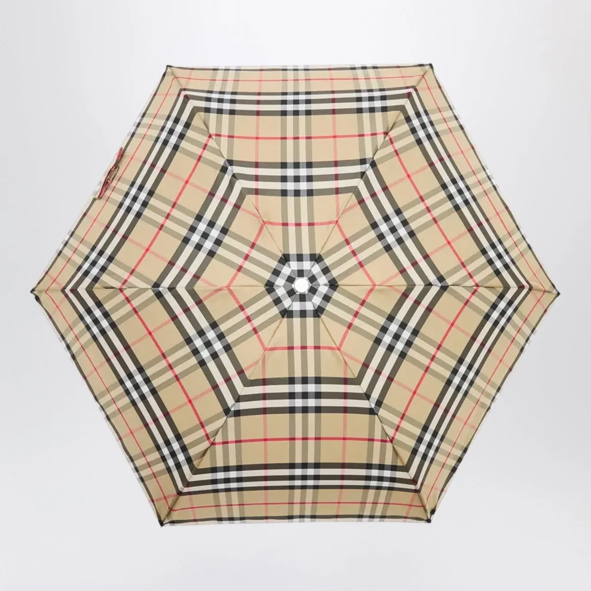 Burberry Foldable Check Umbrella In Polyester, Sa