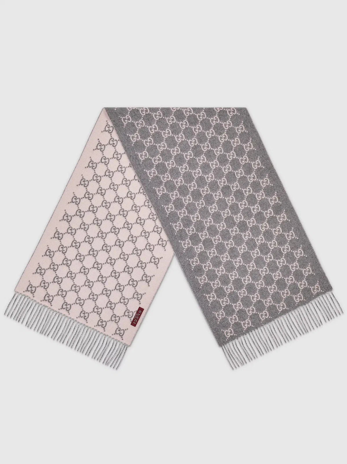 Gucci Embroidered Cashmere Reversible Scarf