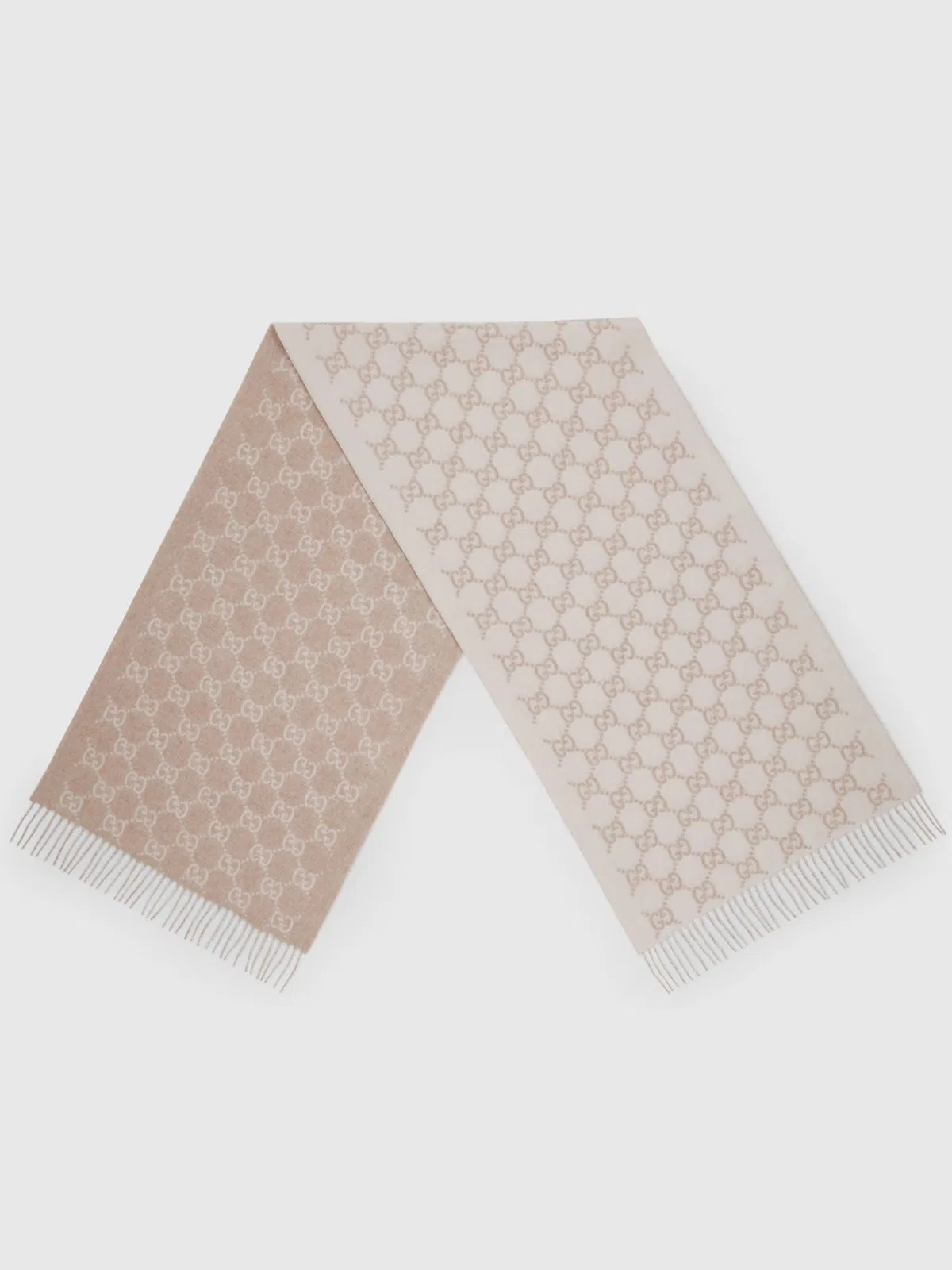 Gucci Embroidered Cashmere Reversible Scarf