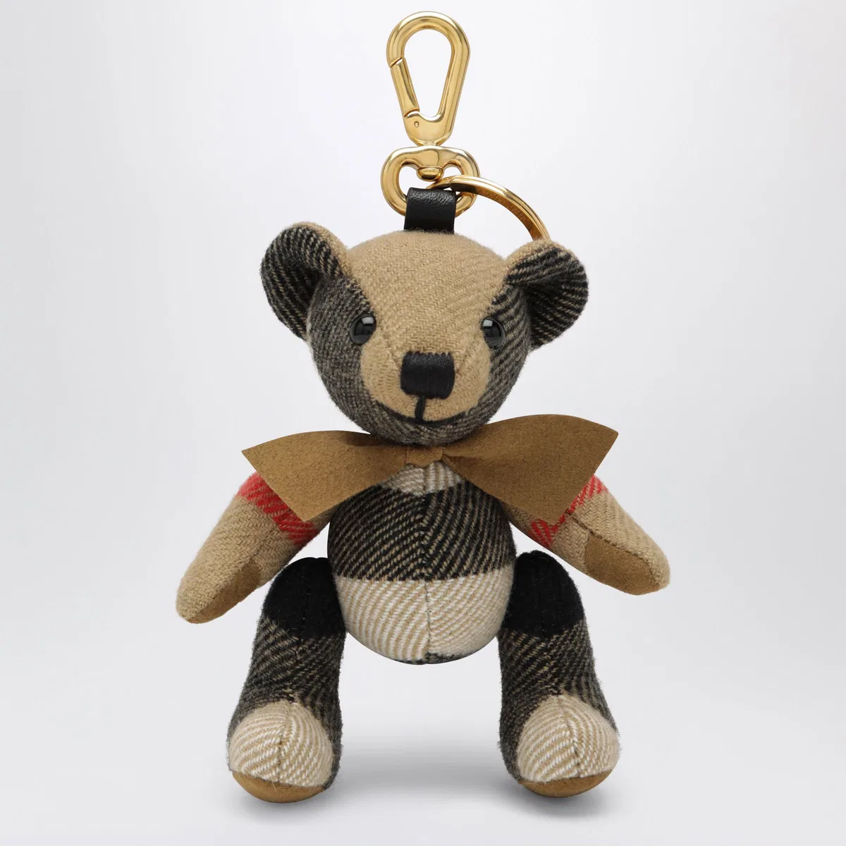 Burberry Thomas Teddy Bear Charm In Check Cashmer