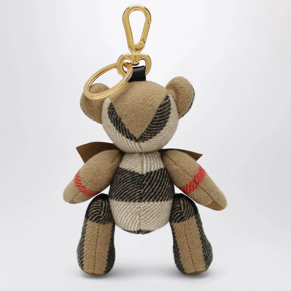 Burberry Thomas Teddy Bear Charm In Check Cashmer