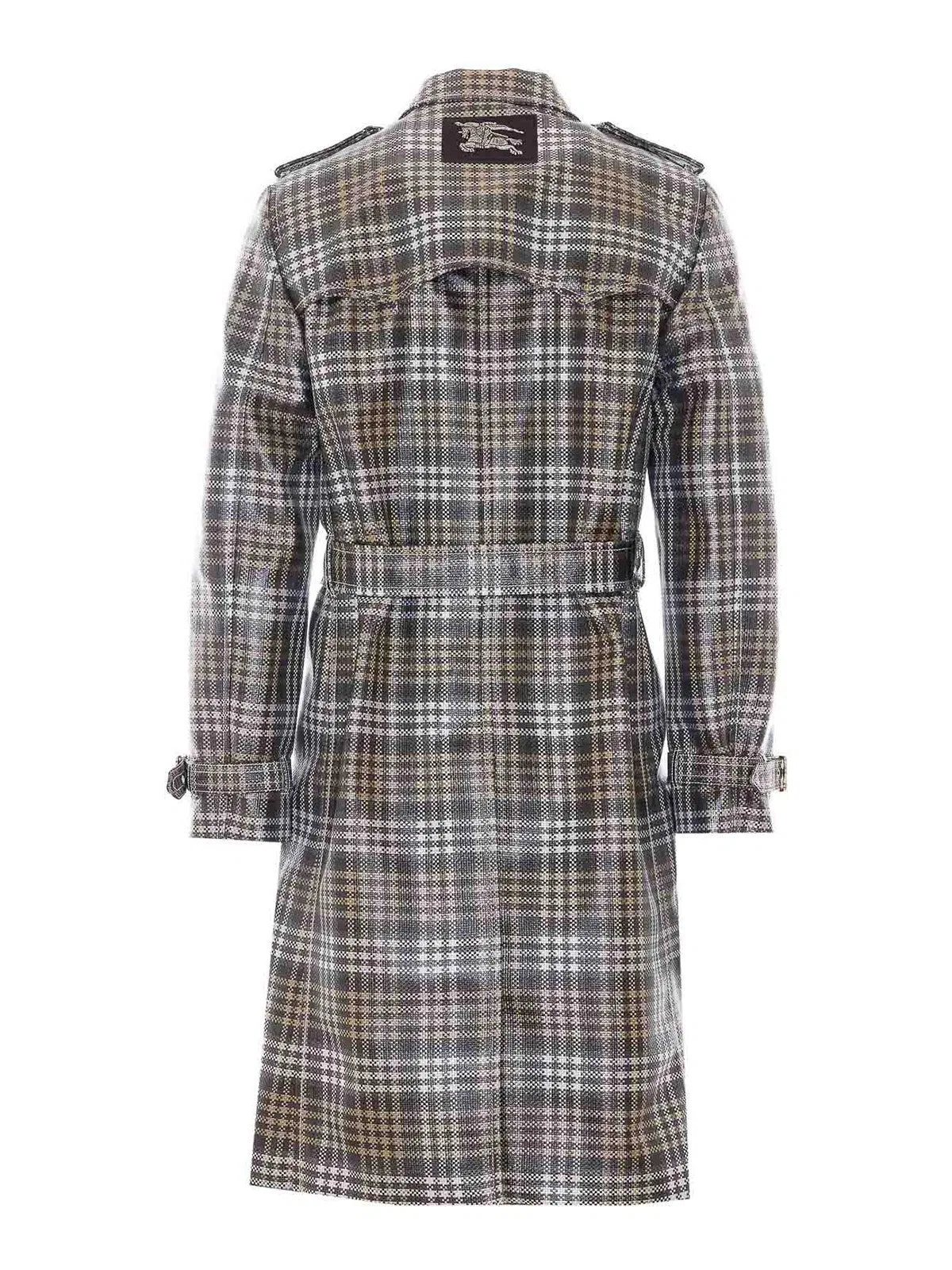 Burberry Brown And White Foxfield Trench